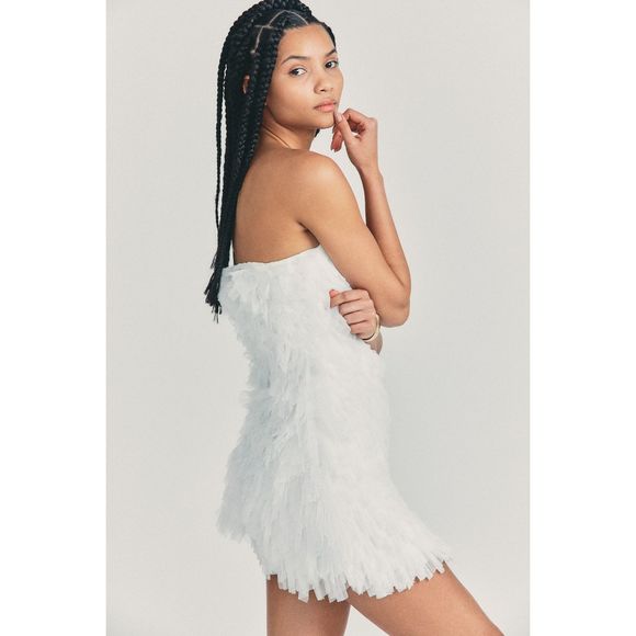 New LoveShackFancy Calandre Antique White Dress sz 8 - Picture 2 of 10